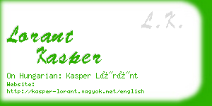 lorant kasper business card